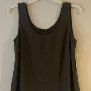 ALFANI Womens Brown Sleeveless Scoop Neck Top Size